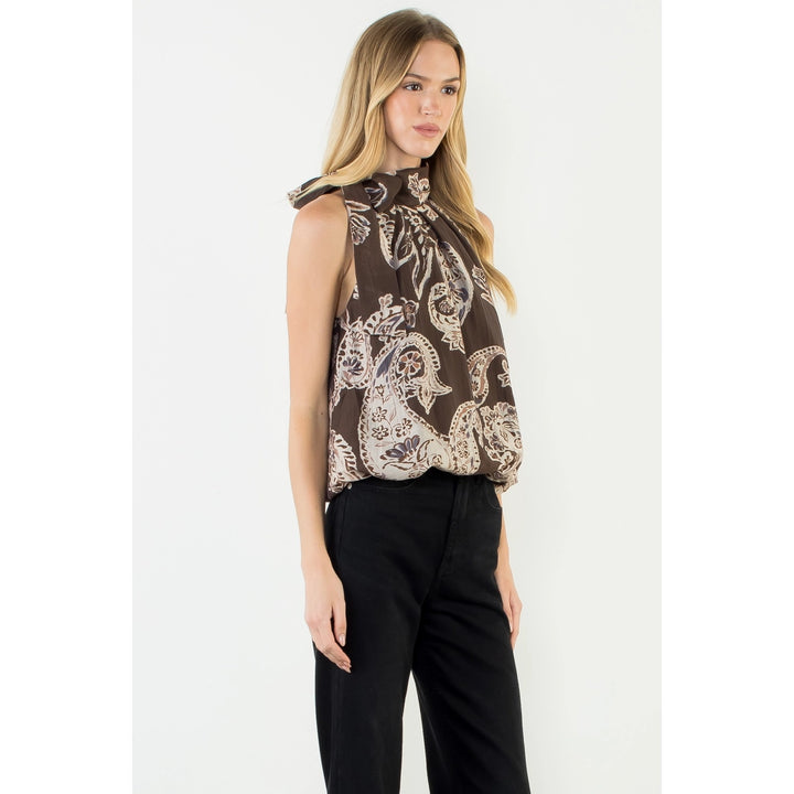 HALTER PAISLEY PRINT TOP