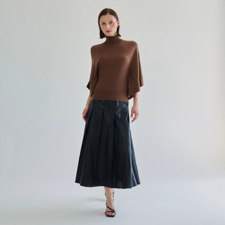 TURTLENECK HALF SLEEVE SWEATER
