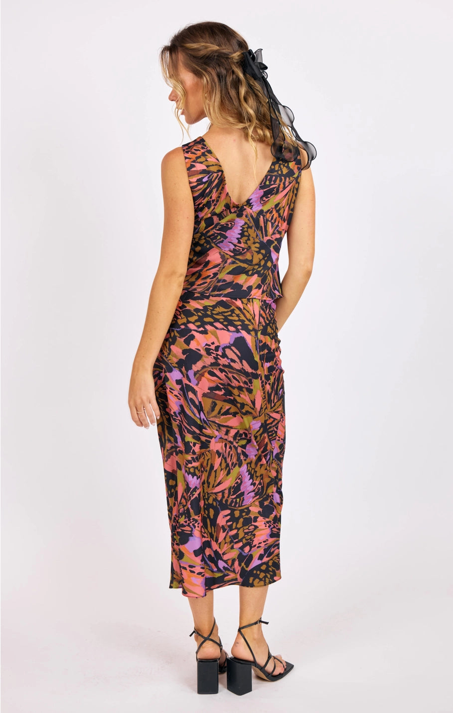 BUTTERFLY KISS BIAS MIDI SKIRT