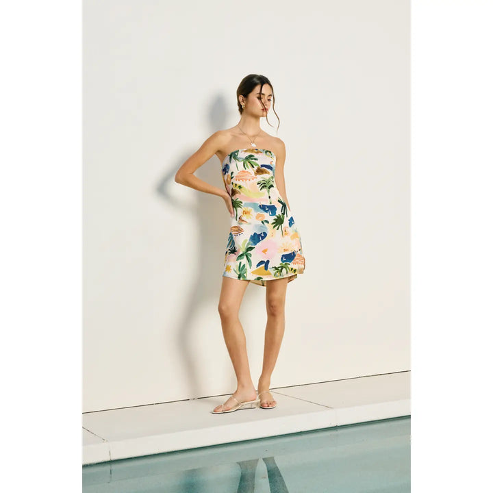 ISLA BONITA STRAPLESS BACK DETAIL MINI DRESS