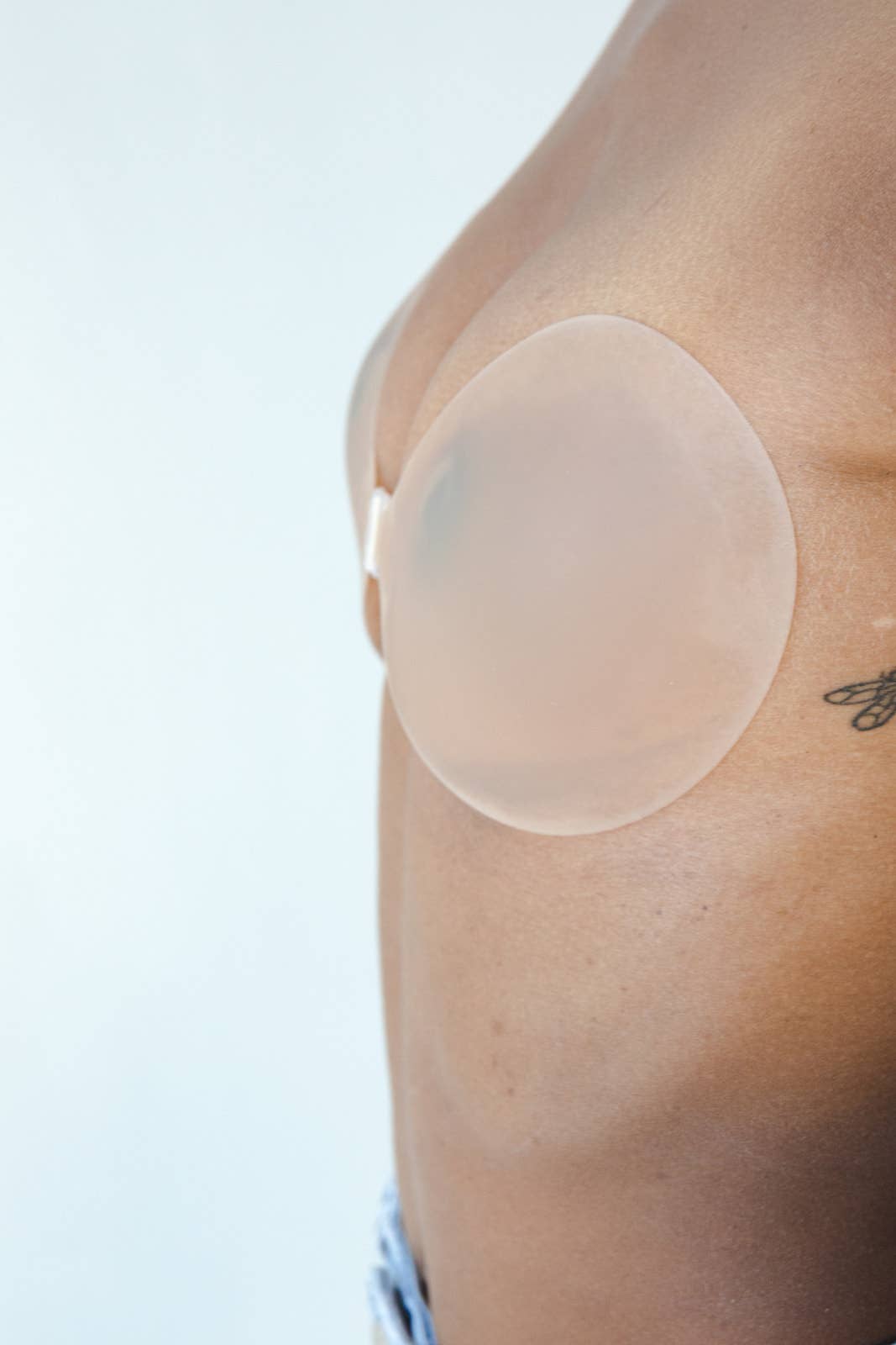 Silicone Stick On Bra: Light Tint / B
