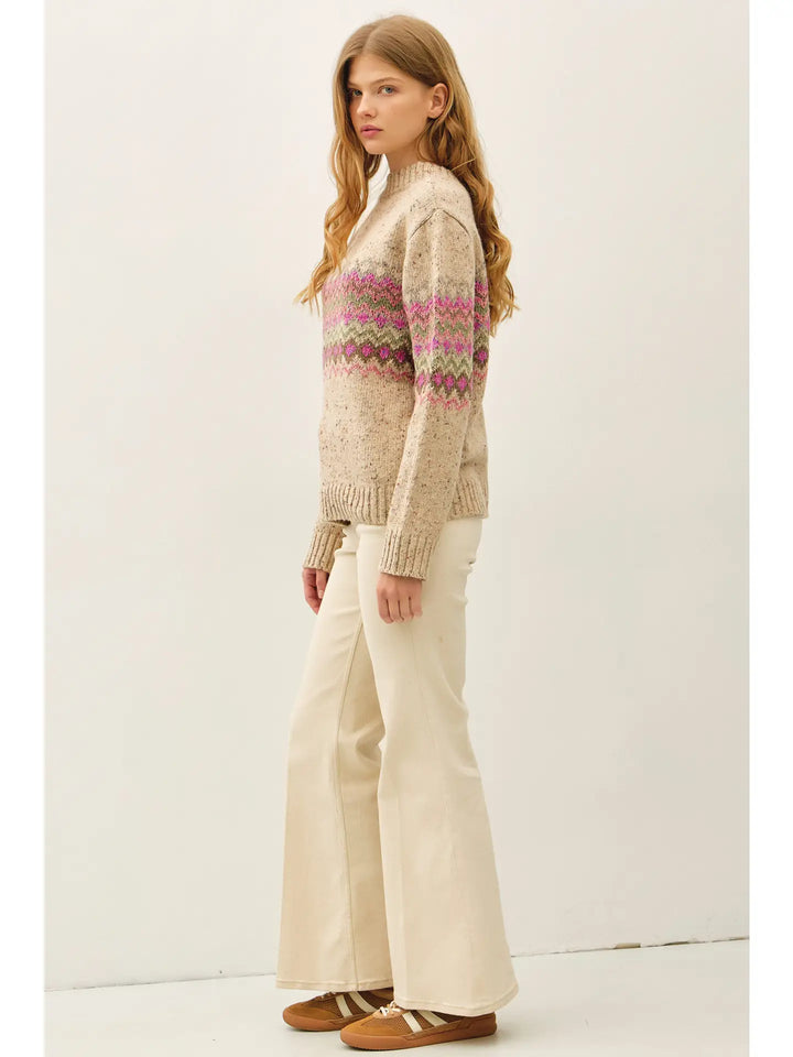 COMO FAIR ISLE MID BLOCK SWEATER