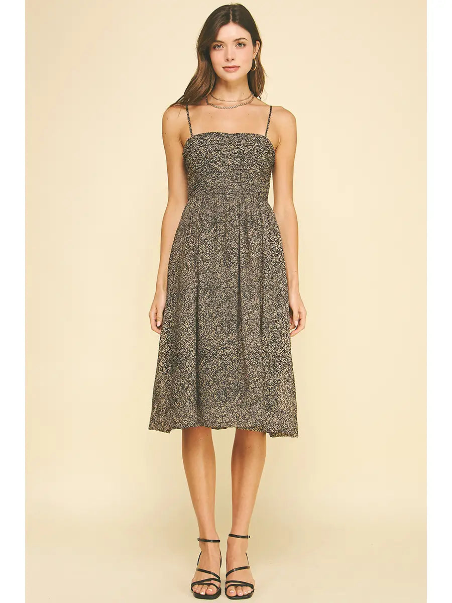 LEOPARD PRINT MIDI DRESS