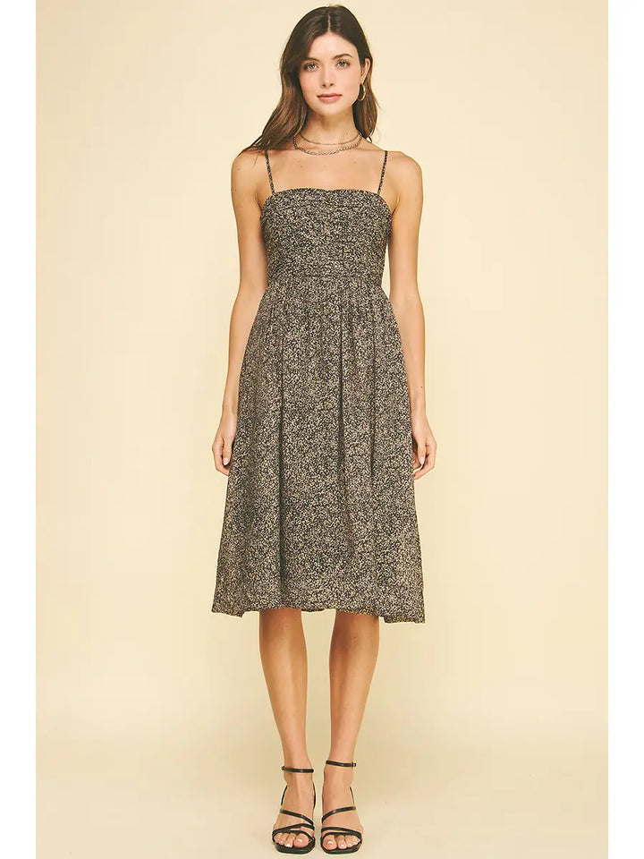 LEOPARD PRINT MIDI DRESS