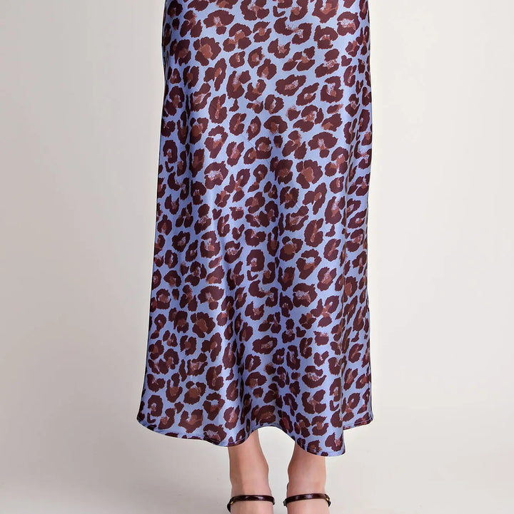 HIGH WAIST ANIMAL MIDI SKIRT