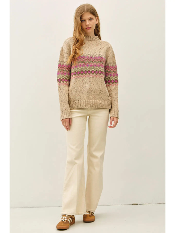 COMO FAIR ISLE MID BLOCK SWEATER