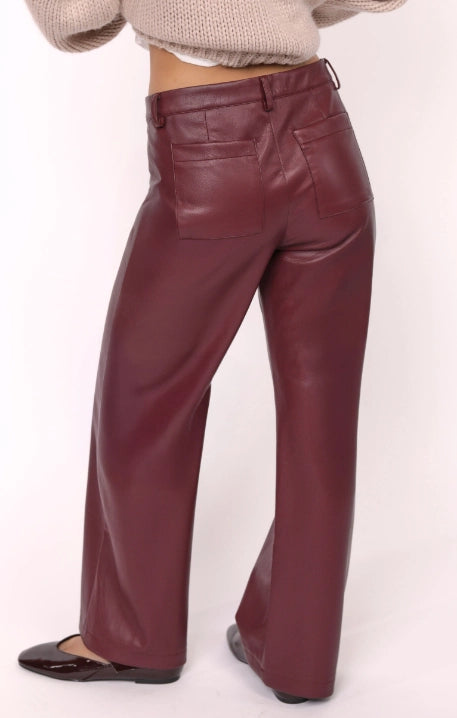 NIGHT VISION FAUX LEATHER PANTS