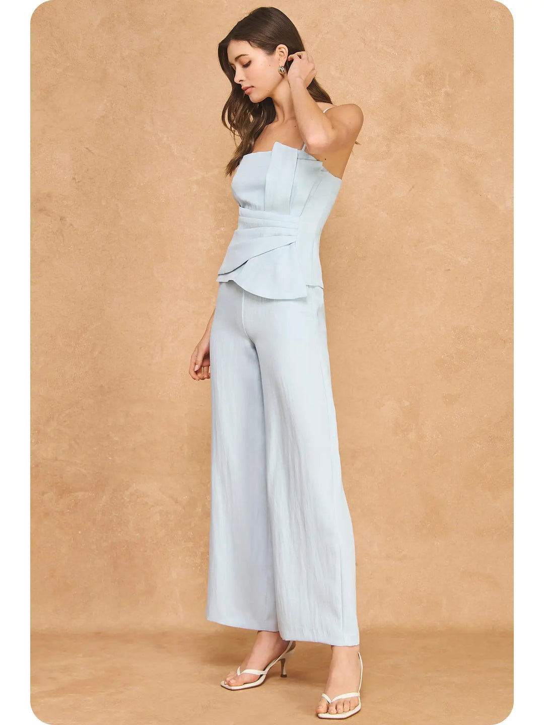 HIGH-WAISTED WIDE LEG TROUSERS