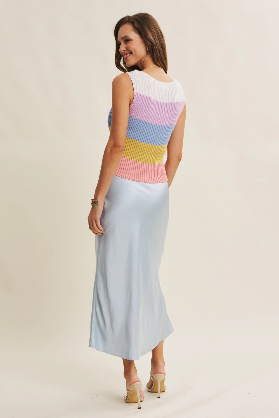 SILKY SATIN BIAS CUT SKIRT