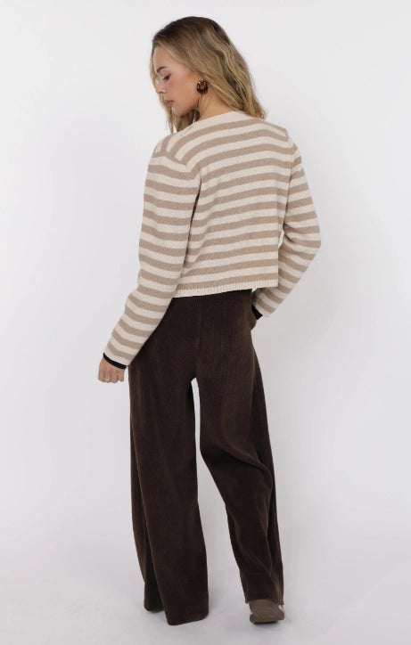 DAPHNE LONG SLEEVE STRIPE CARDIGAN