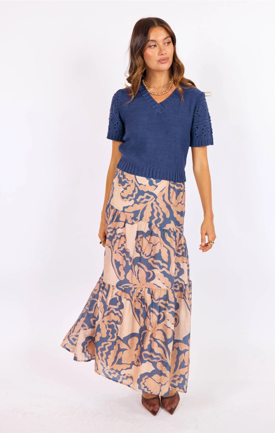 JANICE SHORT SLEEVE SWEATER