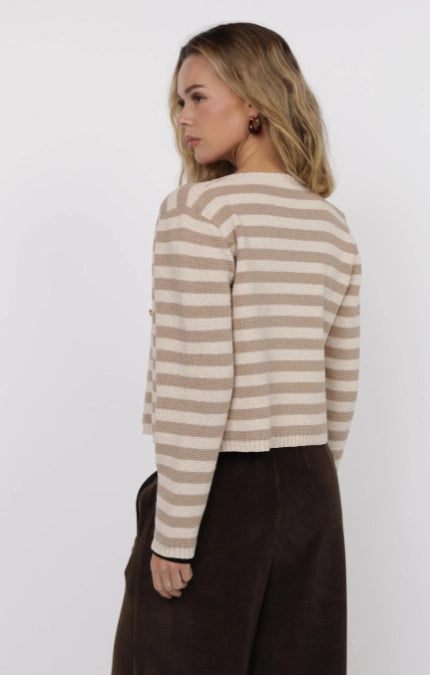DAPHNE LONG SLEEVE STRIPE CARDIGAN