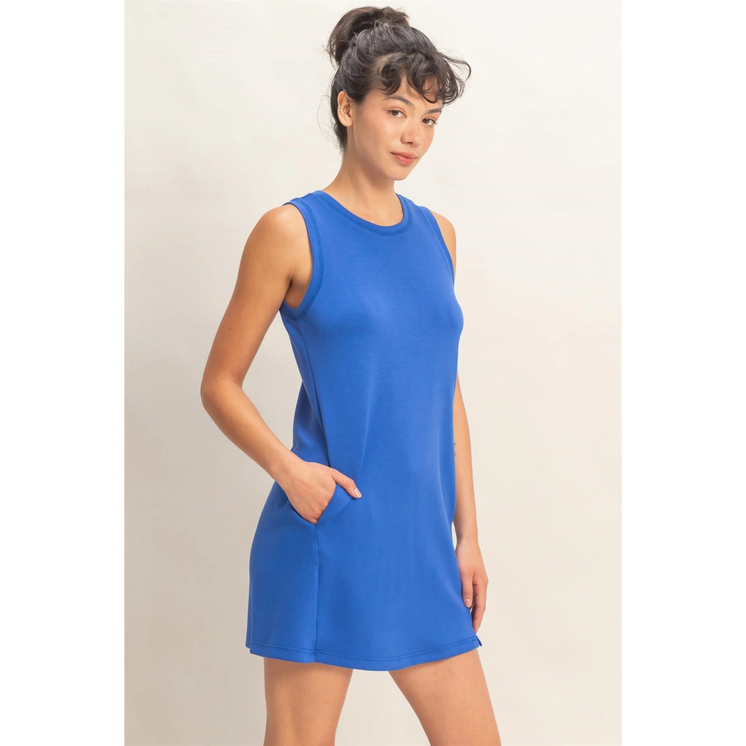 CREW NECK TANK MINI DRESS