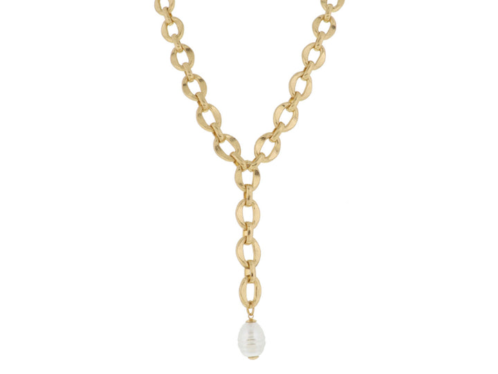 LARIAT PEARL NECKLACE