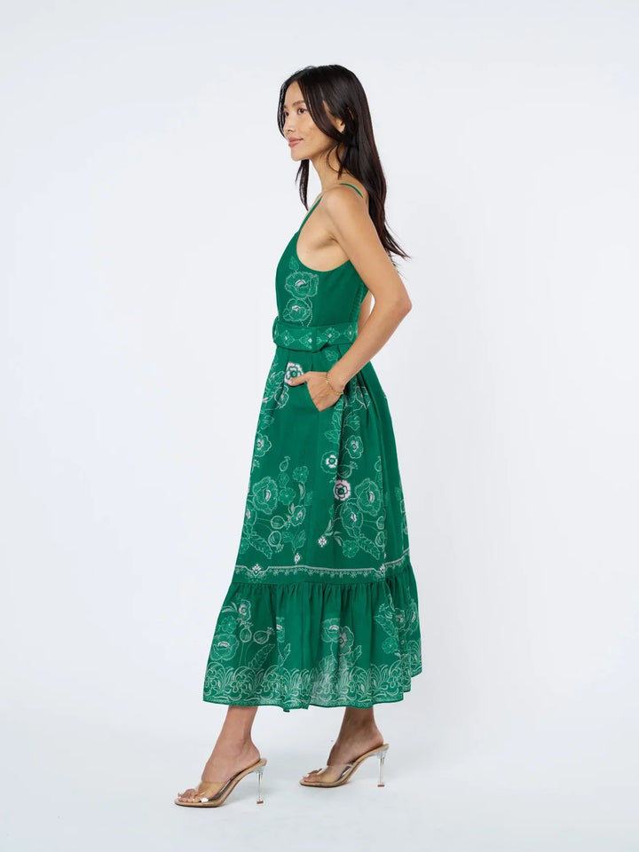 ESME PRINTED BUTTON DOWN MAXI DRESS