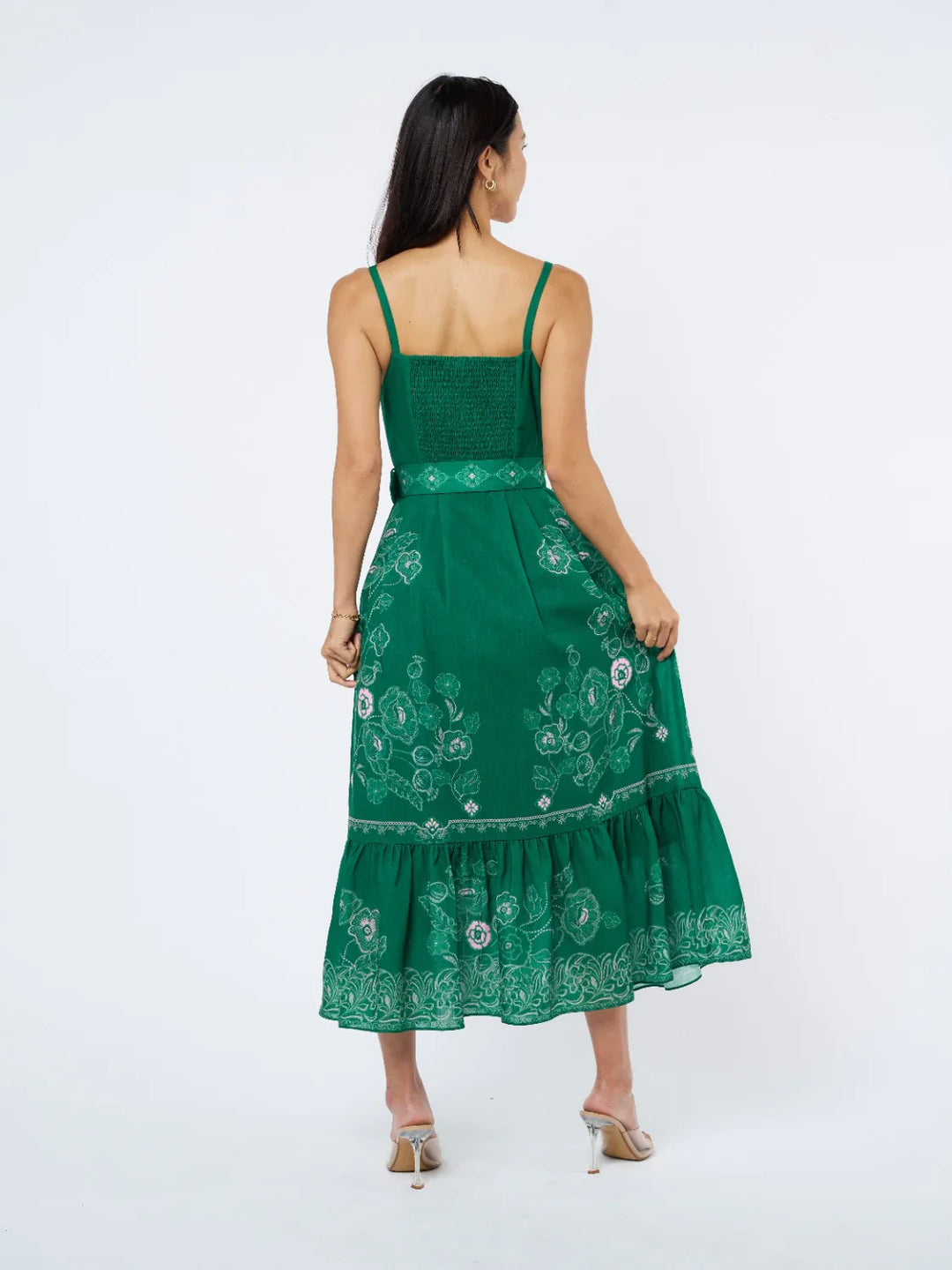 ESME PRINTED BUTTON DOWN MAXI DRESS