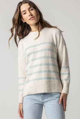EASY STRIPED PULLOVER SWEATER