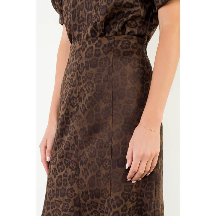 LONG ANIMAL PRINT SKIRT