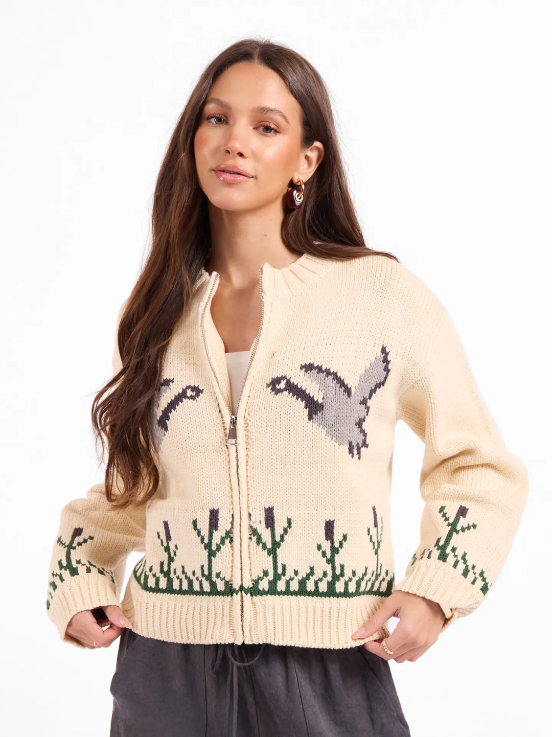 SONGBIRD ZIP SWEATER