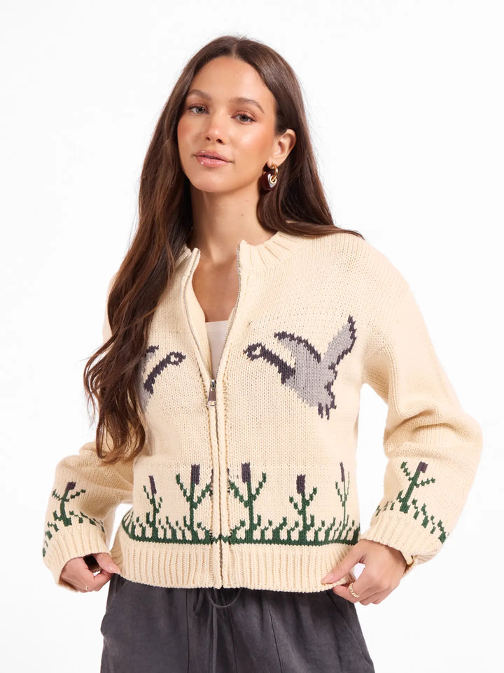 SONGBIRD ZIP SWEATER