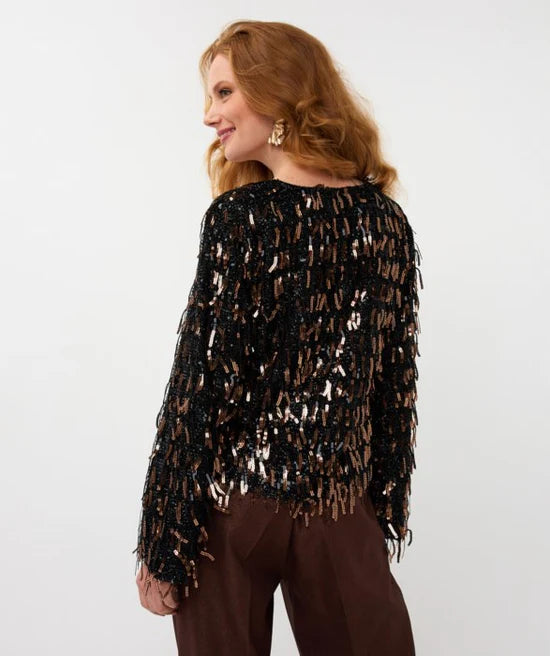 FRINGES SEQUINS TOP