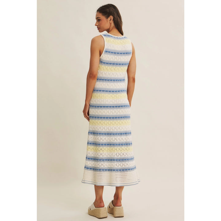 RETRO-INSPIRED CROCHET SWEATER MIDI DRESS