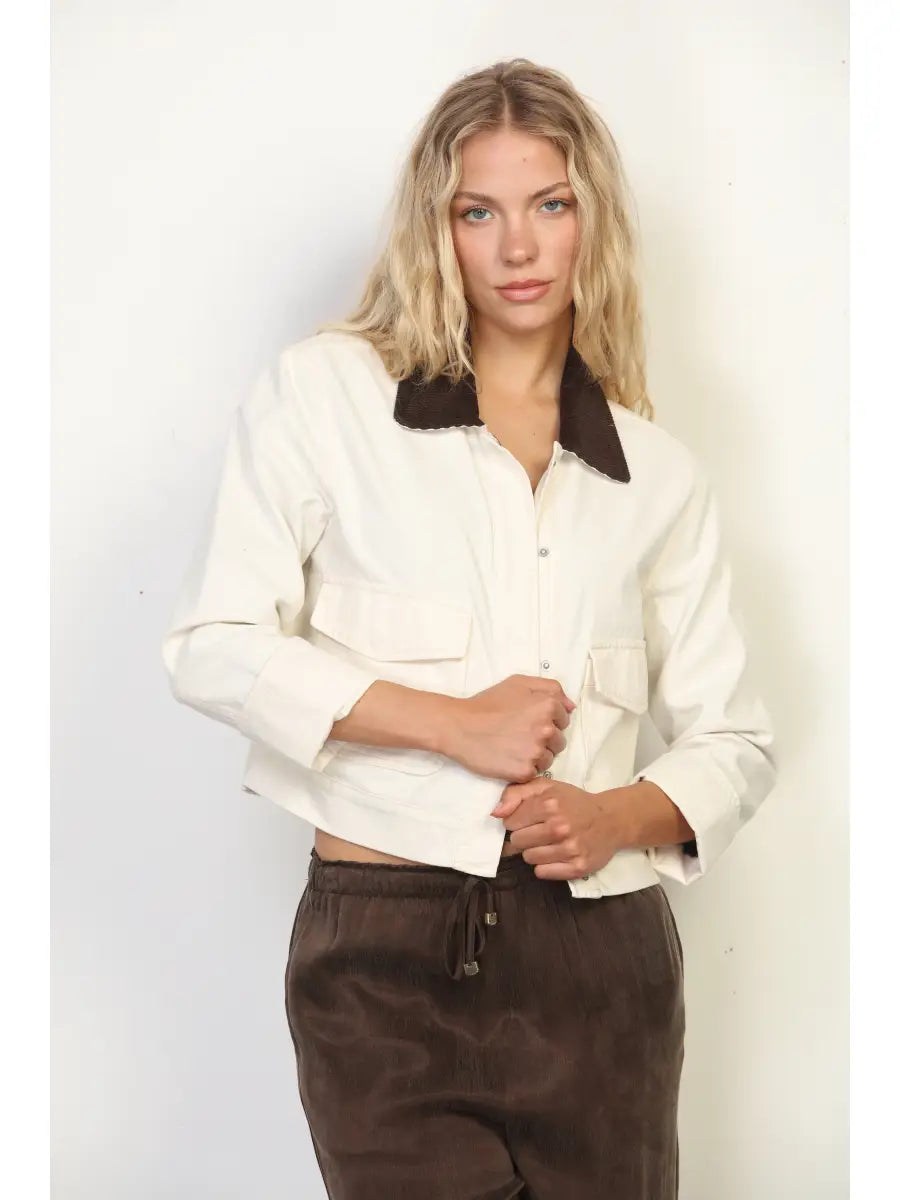 GARMENT FADED WASH CANVAS BARN JACKET