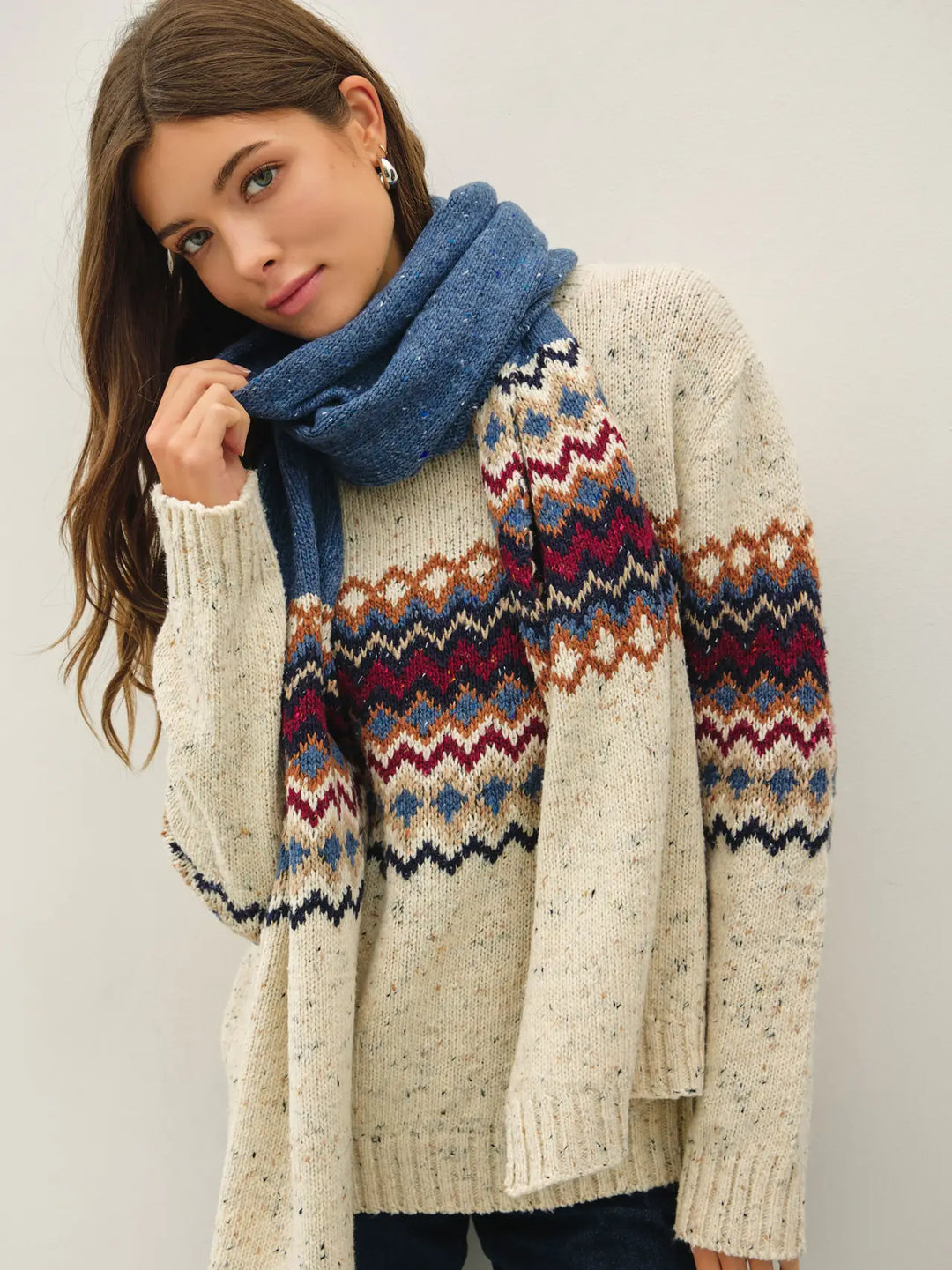 COMO FAIR ISLE MID BLOCK SWEATER