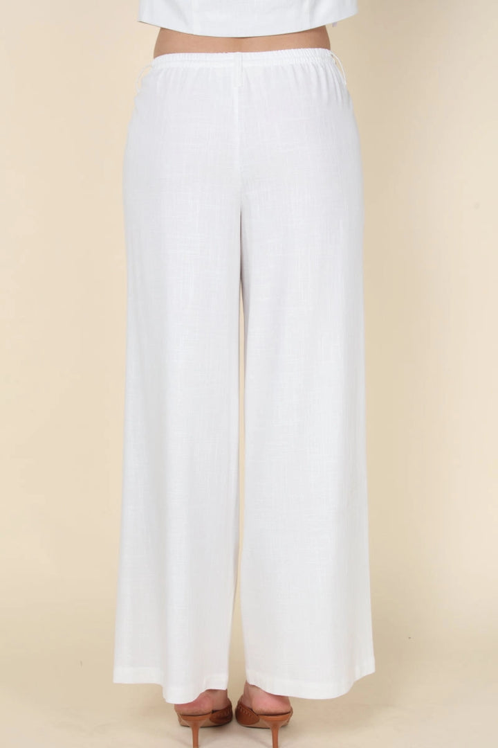 LINEN WIDE LEG PALAZZO PANTS