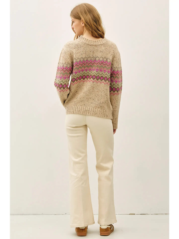 COMO FAIR ISLE MID BLOCK SWEATER