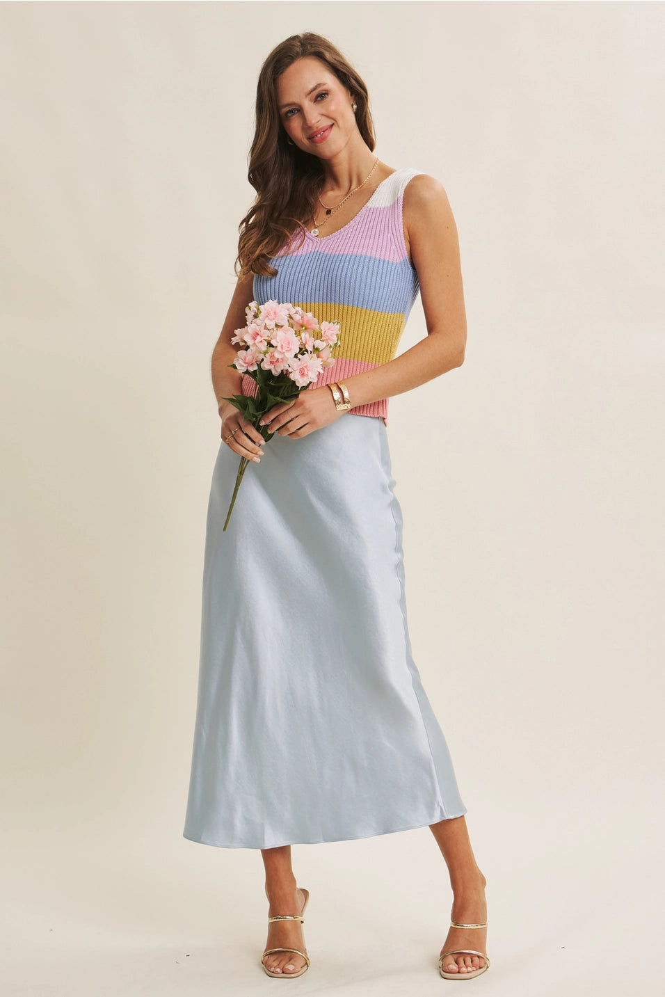 SILKY SATIN BIAS CUT SKIRT