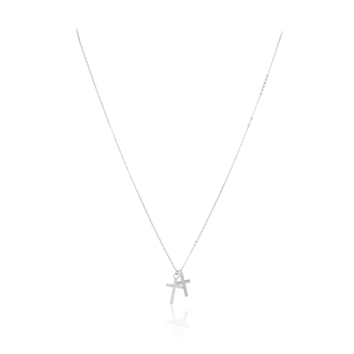 Double Cross Necklace