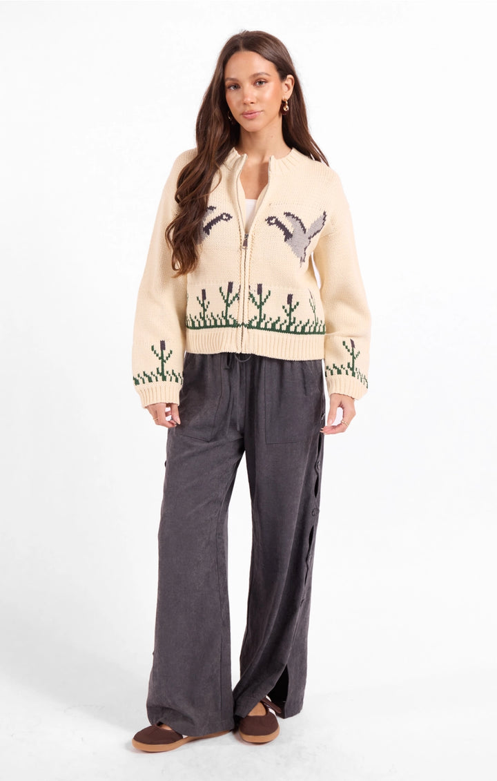 SONGBIRD ZIP SWEATER