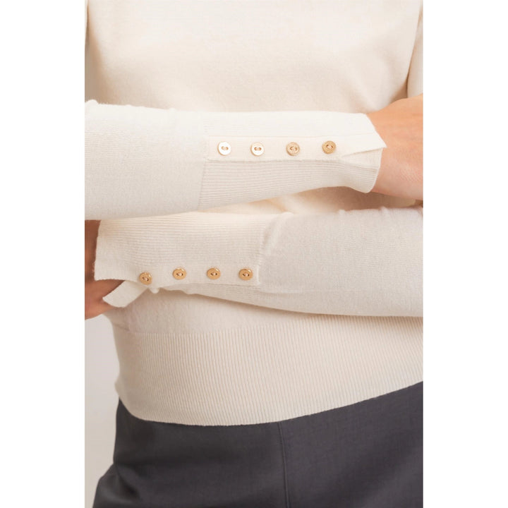 CREW NECK SWEATER WITH RIBBED HEM