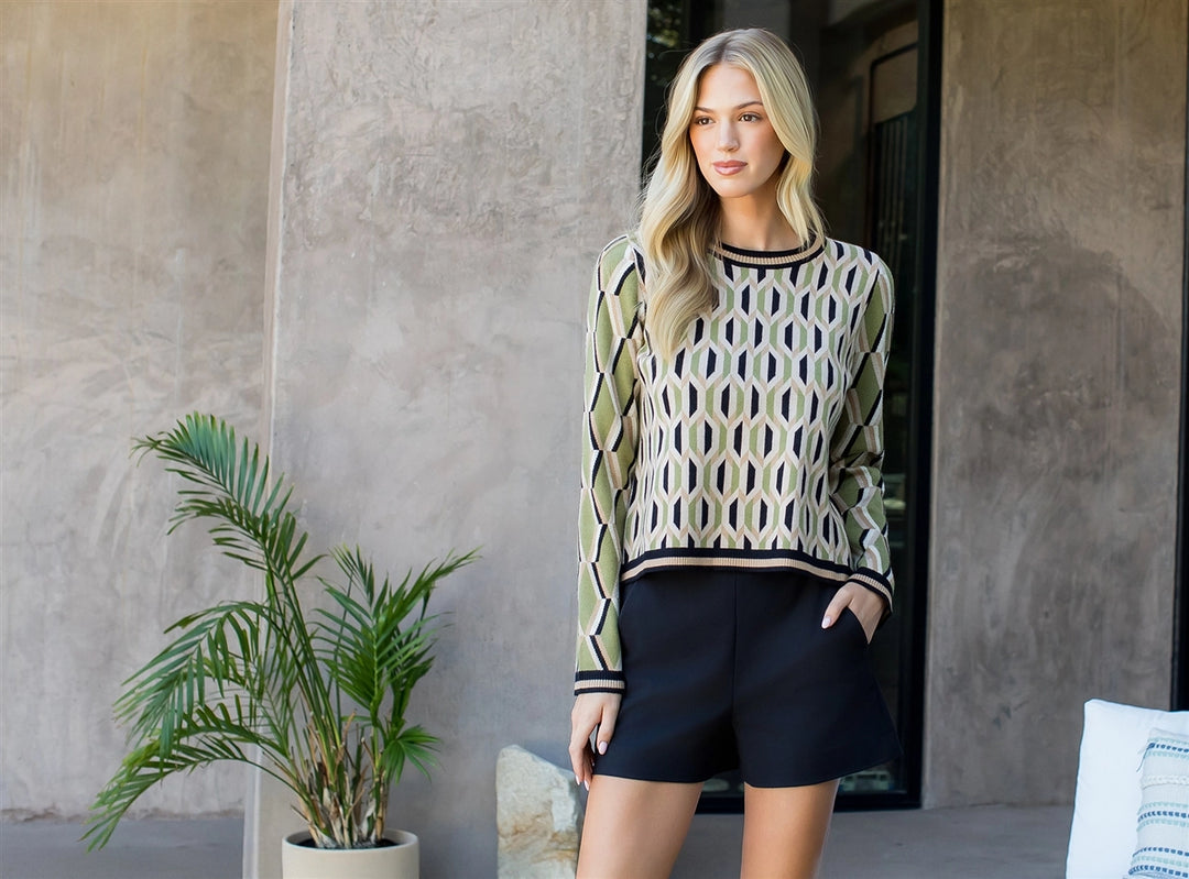 PATTERN KNITTED SWEATER