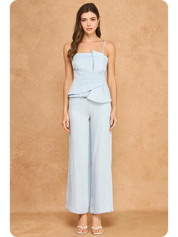 HIGH-WAISTED WIDE LEG TROUSERS