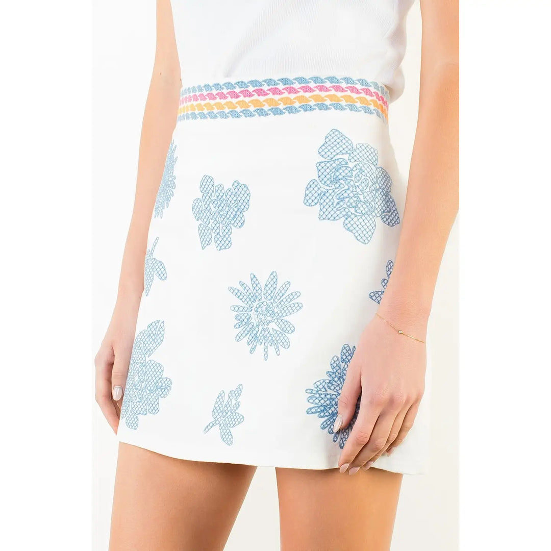 EMBROIDERY DETAIL SKIRT