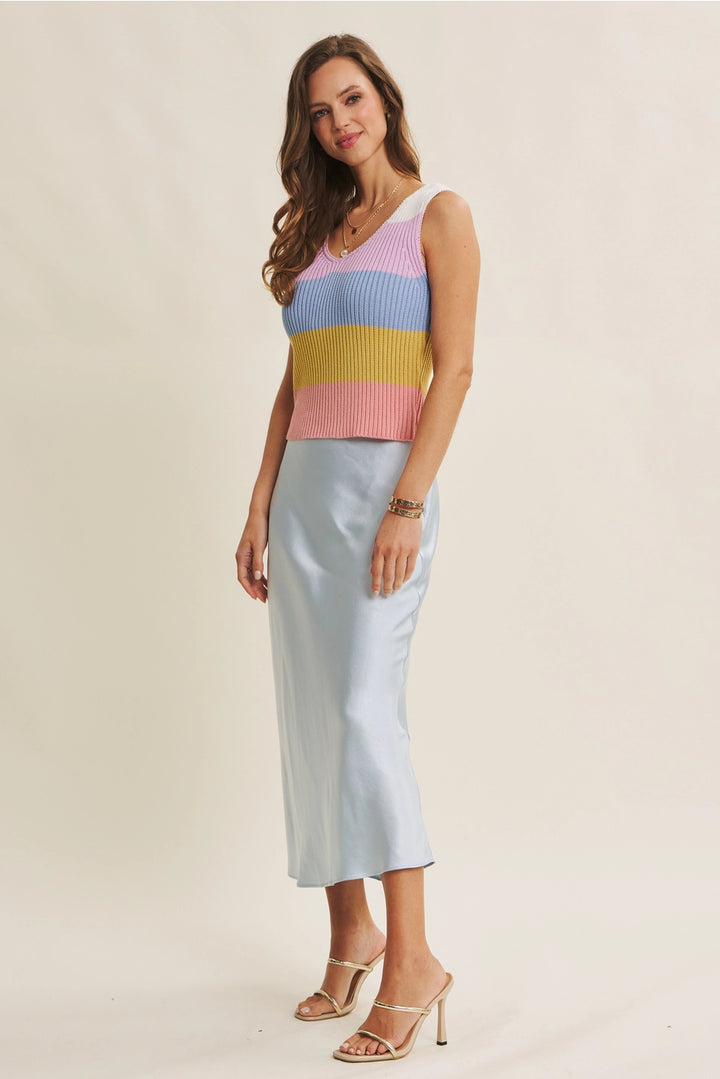 SILKY SATIN BIAS CUT SKIRT