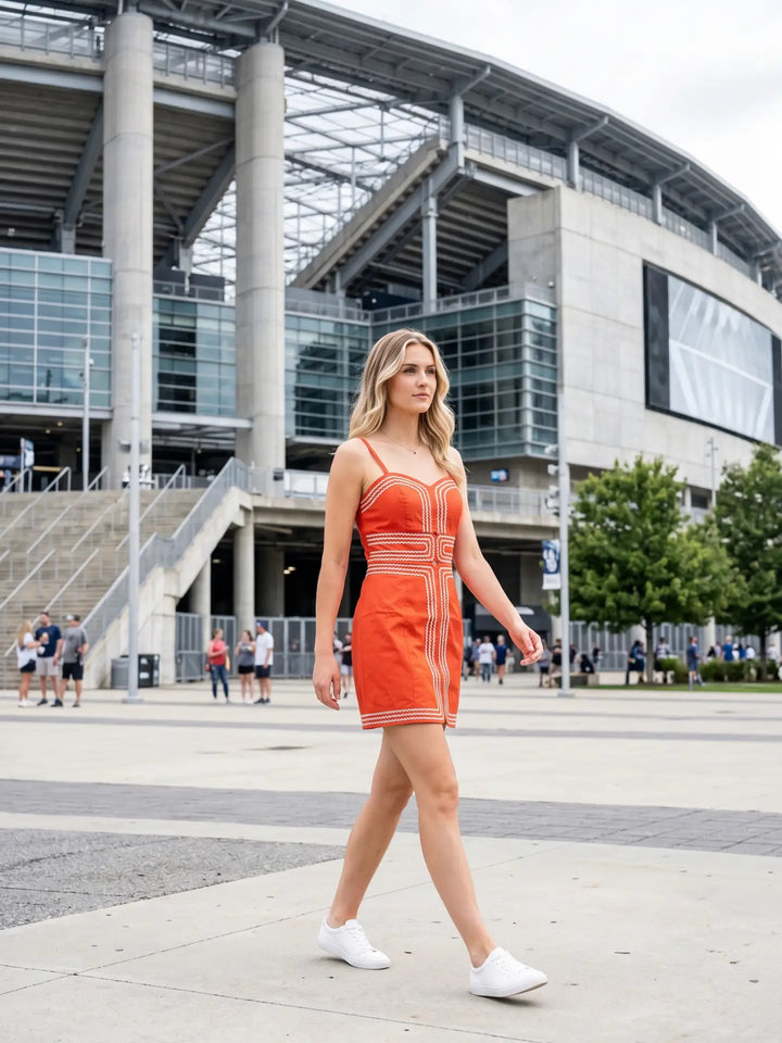 EXCLUSIVE LACE TRIMMED DAY-TO-NIGHT MINI DRESS