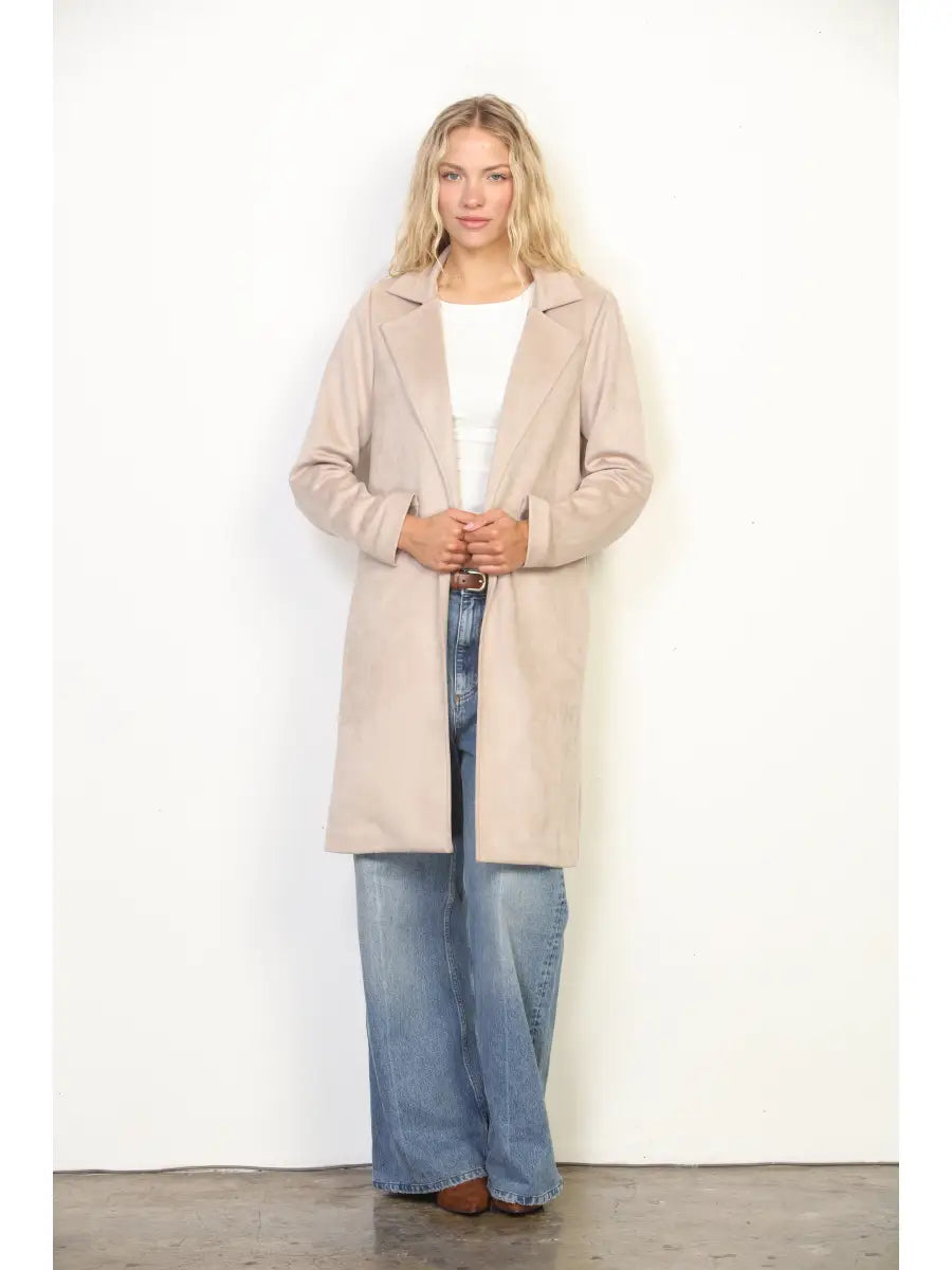 OPEN FRONT DUSTER COAT