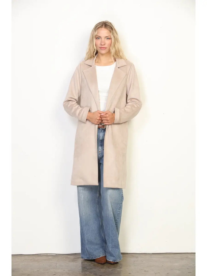 OPEN FRONT DUSTER COAT