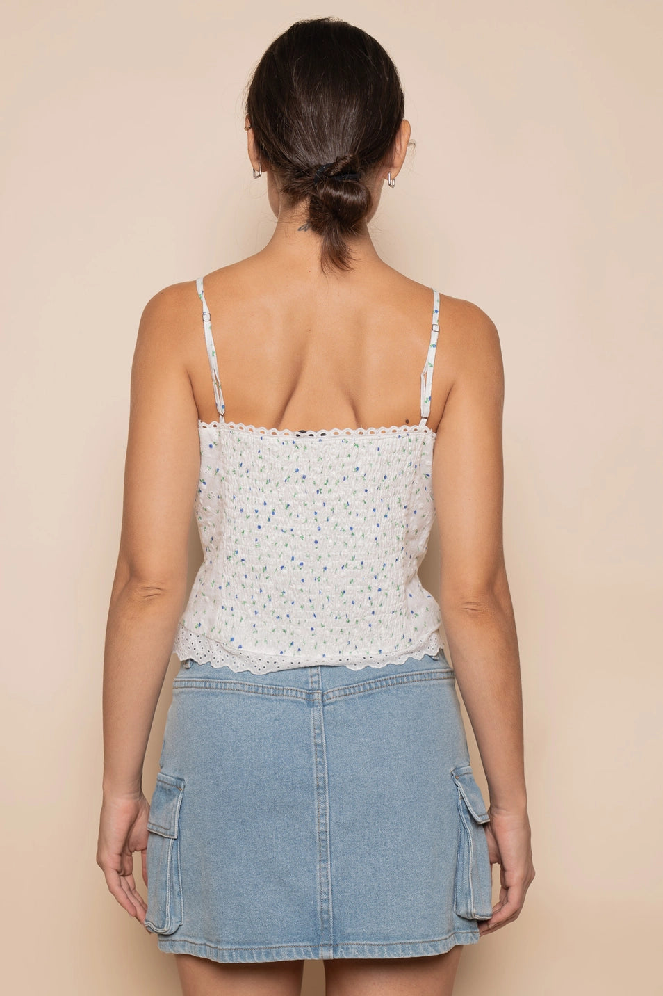 FLORAL PRINT SPAGHETTI STRAP TOP
