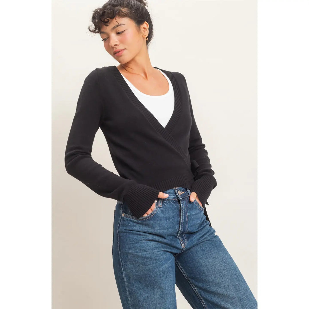 WRAP KNIT CARDIGAN