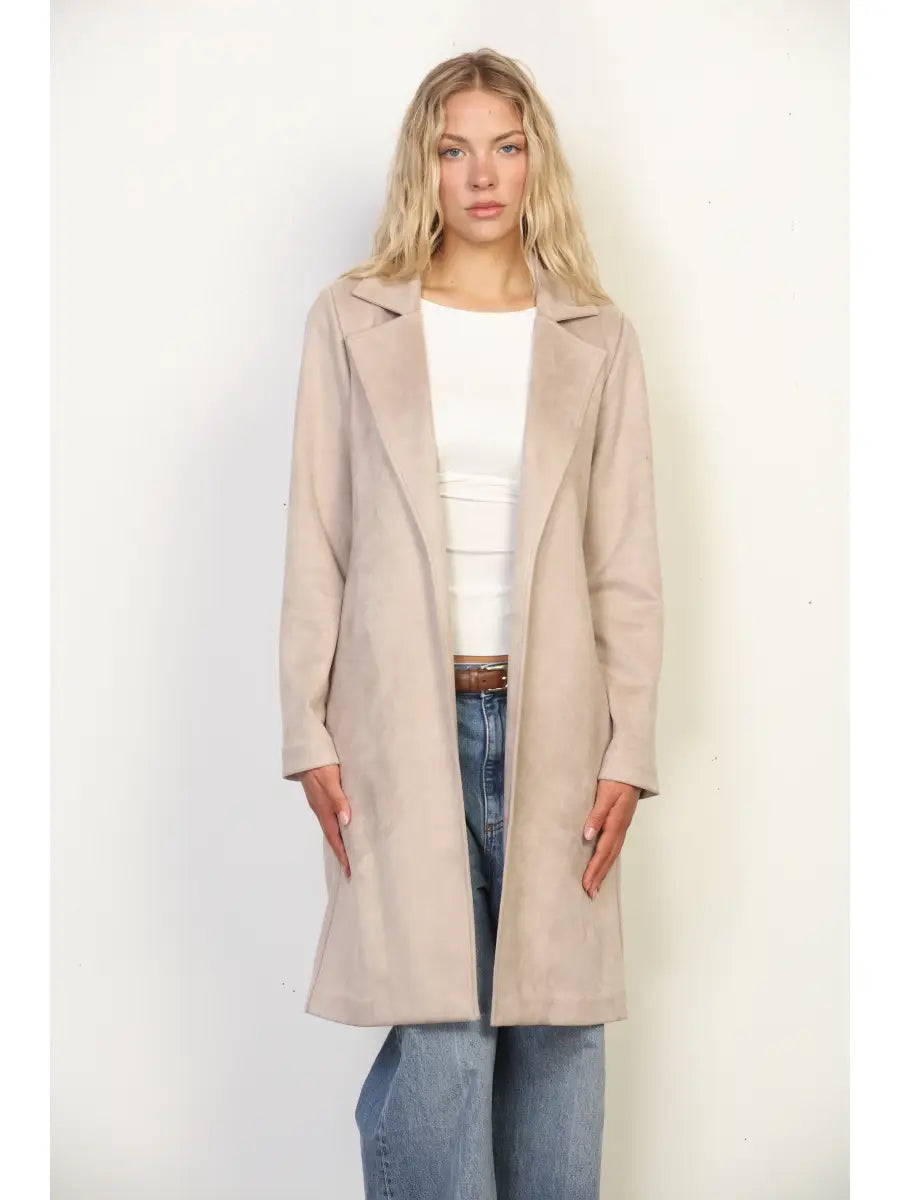OPEN FRONT DUSTER COAT