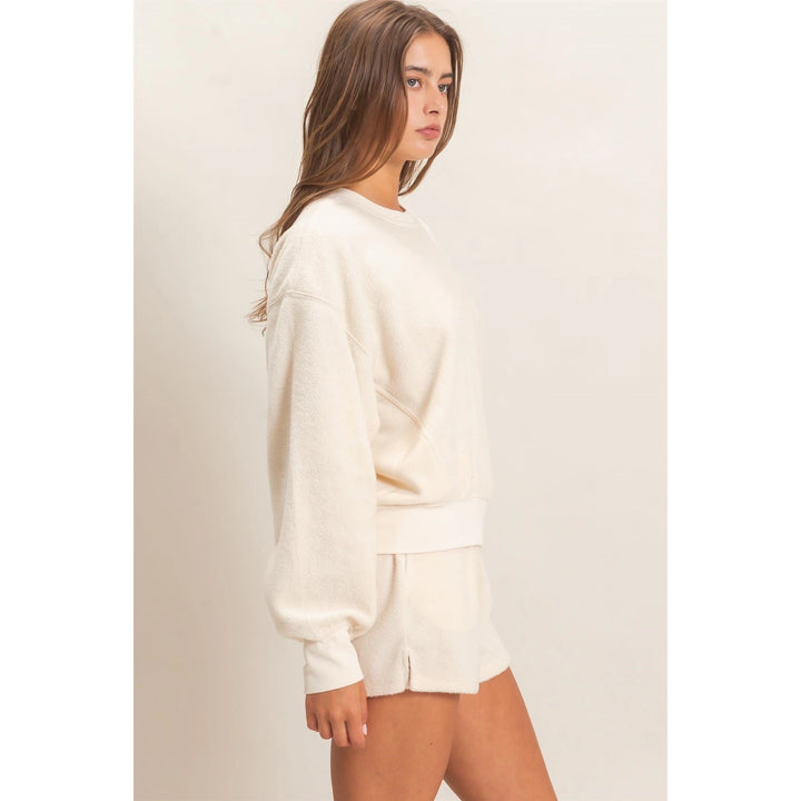 CONTRAST SWEATSHIRT &amp; SHORTS SET