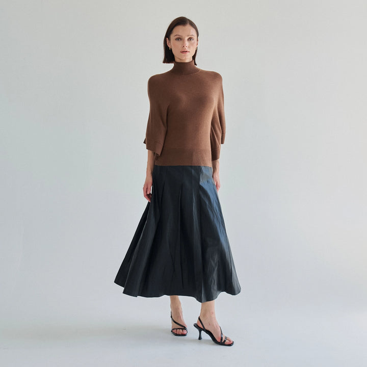 TURTLENECK HALF SLEEVE SWEATER