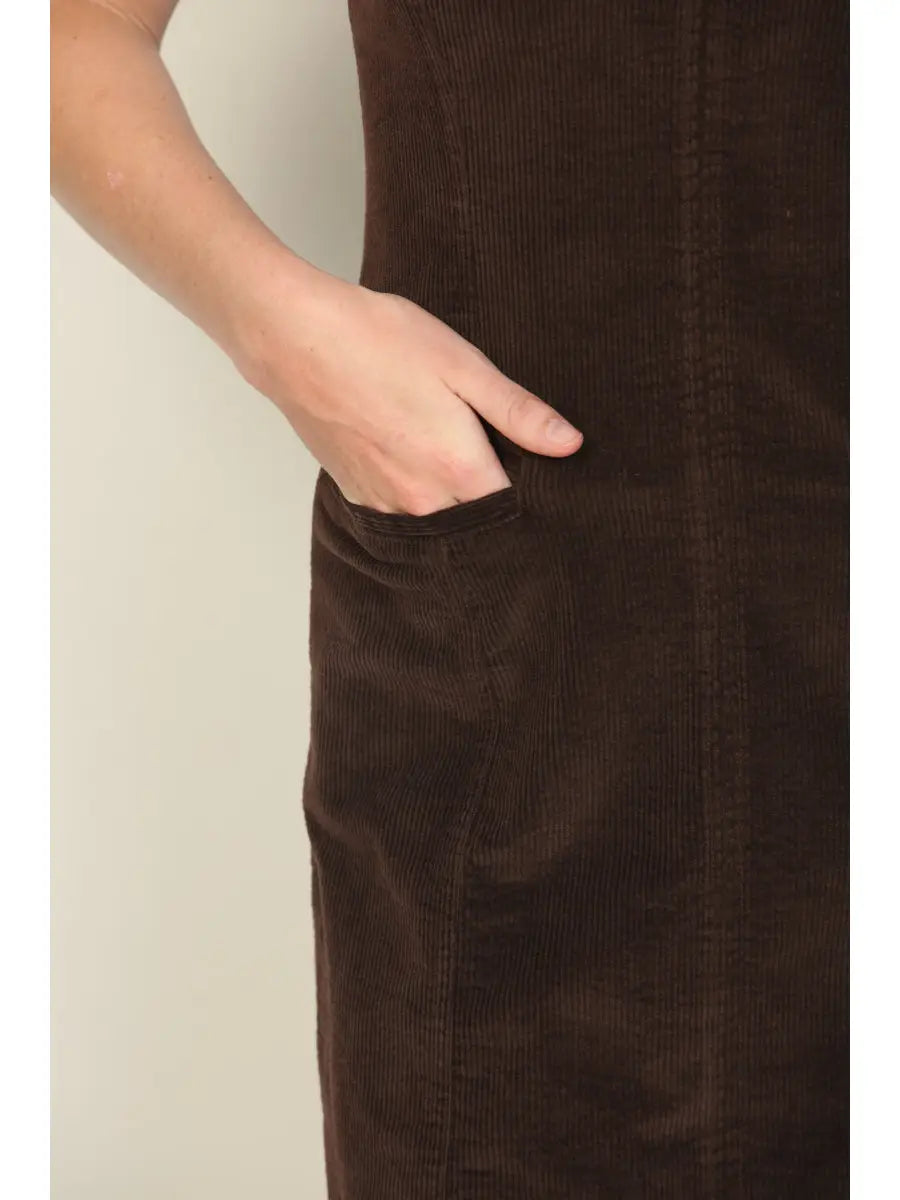 MINI DRESS WITH TWO FRONT WELT POCKETS