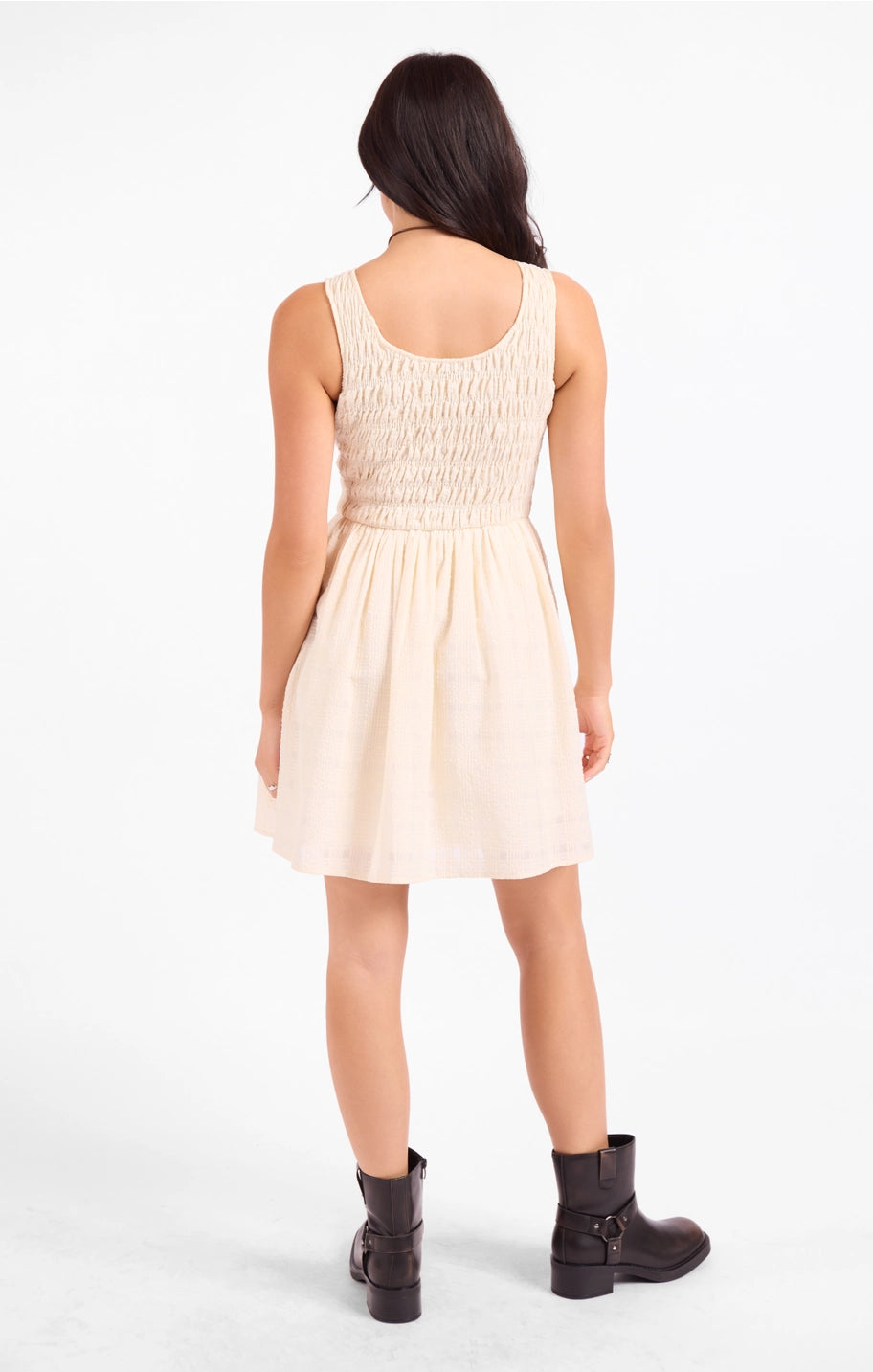 SOLACE SMOCKED MINI DRESS