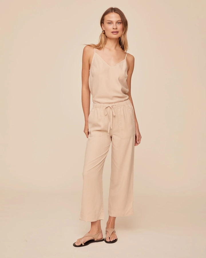 EASY POCKET WIDE LEG CROP