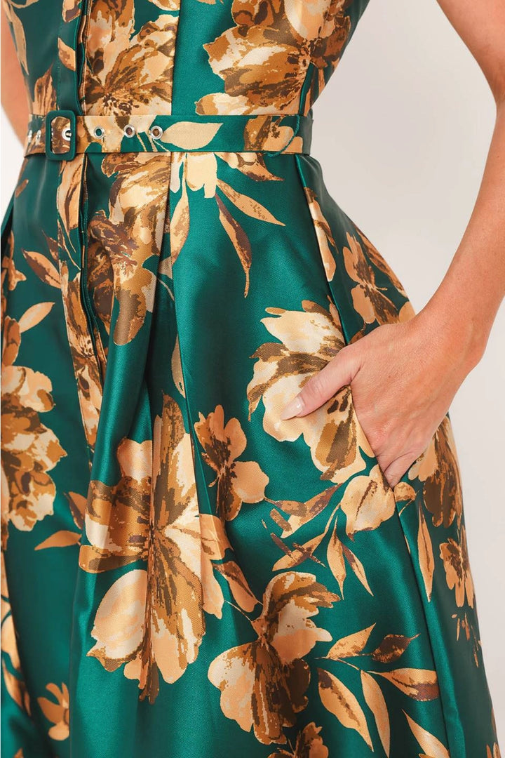 A PRINTED WOVEN MAXI DRESS